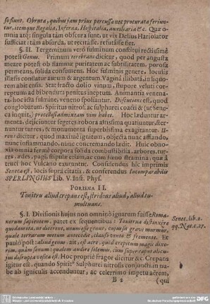 PORISMA II. Tonitru aliud crepans est, itriedens aliud, aliud tumultans.