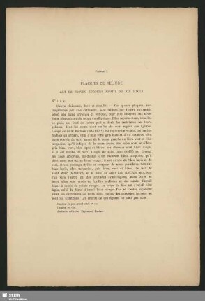 Planche I Plaques De Reliure Art De Trèves, Seconde Moitié Du XIIe Sience