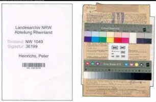 Entnazifizierung Peter Heinrichs , geb. 28.04.1910 (Mechaniker)