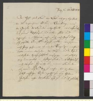 Brief von Sternberg, Kaspar Maria Graf von an Goethe, Johann Wolfgang von