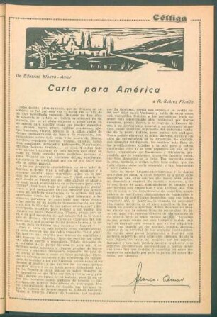 Carta para América : a Ramón Suárez Picallo