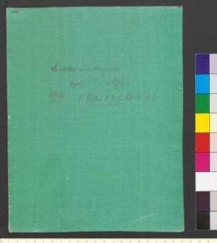 T.s Hirtenidylle "Menalkas und Amyntas"; Manuskript.
