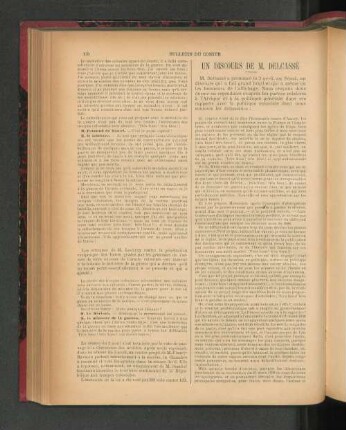 Un Discours De M. Delcasse.