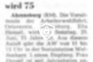 [Name maskiert] wird 75