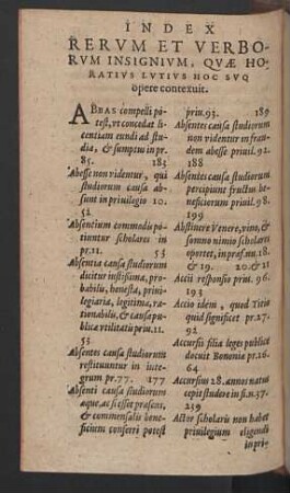Index rerum et verborum insignium