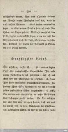 Dreyßigster Brief