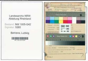 Entnazifizierung Ludwig Behrens , geb. 13.02.1910 (Schlosser)