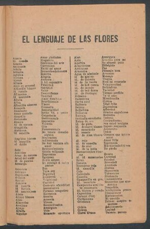 El lenguaje de las flores
