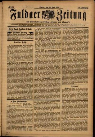 Ausgabe vom Freitag, den 30. Juli 1897.