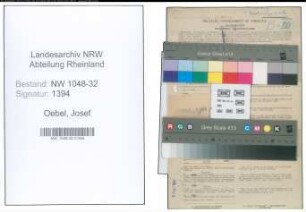 Entnazifizierung Josef Oebel , geb. 27.12.1878 (Beamter)