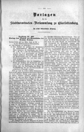 In nicht öffentlicher Sitzung. (437.), 09. November 1906