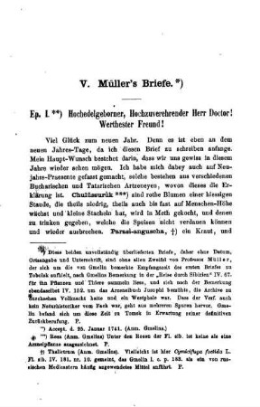 V. Müller's Briefe