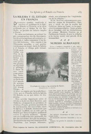 La Iglesia y el Estado en Francia.