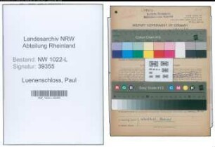 Entnazifizierung Paul Luenenschloss , geb. 10.09.1901 (Bahnbeamter)