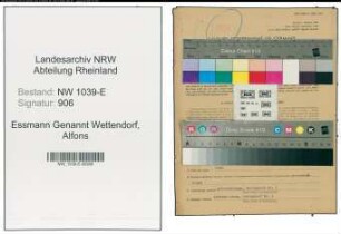 Entnazifizierung Alfons Essmann Genannt Wettendorf , geb. 01.10.1902 (Landwirt)