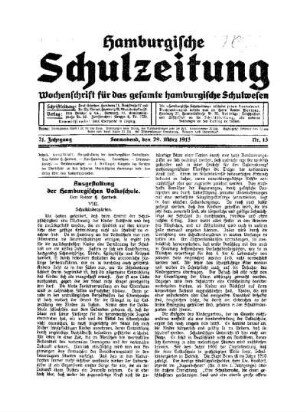 Ausgestaltung der Hamburgischen Volksschule : VIII.