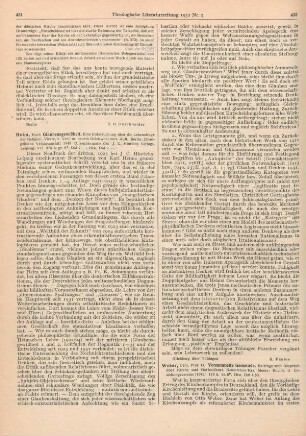 431-432 [Rezension] Heim, Karl, Glaubensgewißheit
