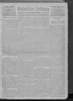 Kölnische Zeitung. 1803-1945