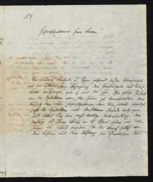 Brief von Gustav Schwab an Carl Friedrich von Rumohr
