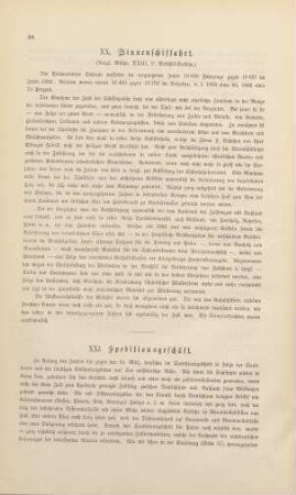 XXI. Speditionsgeschäft.