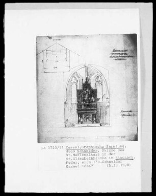 Entwurf zum Marienaltar der Elisabethkirche in Eisenach