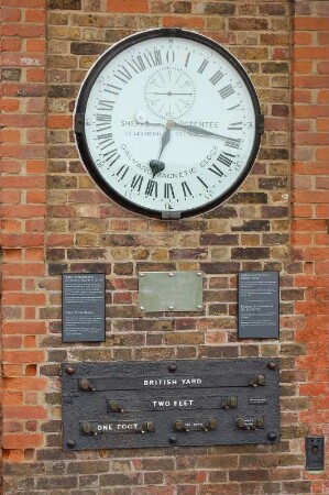 Maßangaben am Observatorium in Greenwich