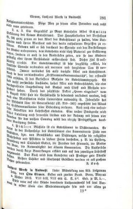 291-292 [Rezension] Luther, Martin, Luthers Werke in Auswahl, 1. und 2. Band