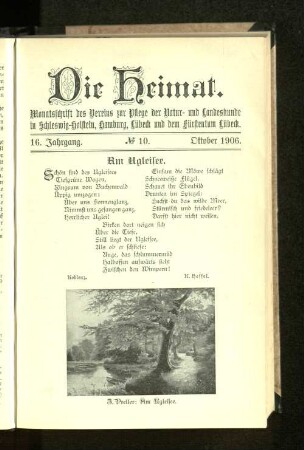 16. Jahrgang. No. 10. Oktober 1906.