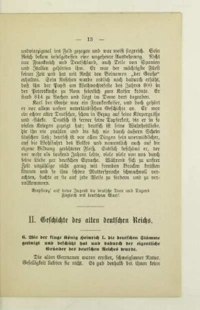 II. Geschichte des alten deutschen Reichs