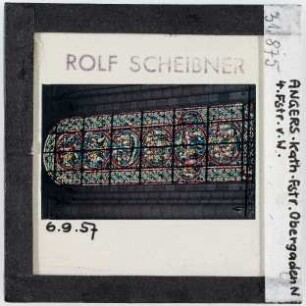 Angers: Kathedrale, Glasfenster, Obergaden Nord, fotografiert 6.9.1957