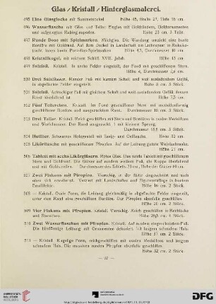 Glas/ Kristall/ Hinterglasmalerei (Nr. 495-548a)