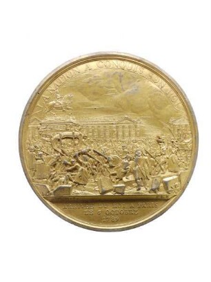 Medaille auf die Rückkehr des Königs nach Paris 1789