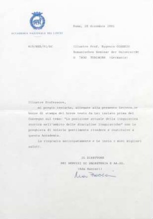 La linguistica storica e storia delle lingue : Vortrag