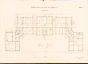 Lehrerinnenseminar, Paderborn: Grundriss EG 1:100