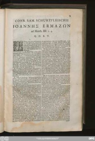 Conr. Sam. Schurzfleischii Ioannhs Ermazōn ad Matth. III:1.4.