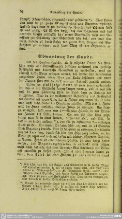 Abwartung der Hunde