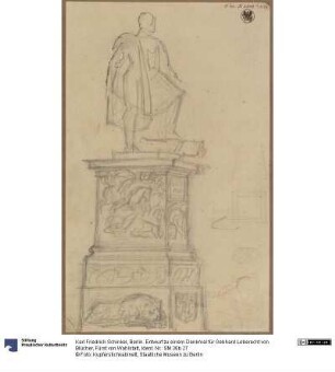 Berlin. Entwurf zu einem Denkmal für Gebhard Leberecht von Blücher, Fürst von Wahlstatt