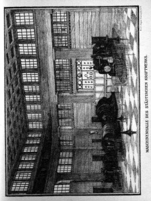Maschinenhalle des städtischen Kraftwerks
