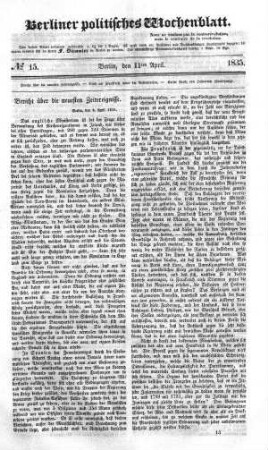 No 15, 11. April 1835