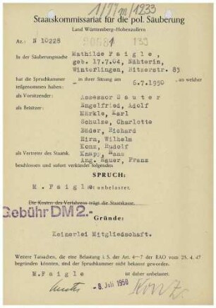 Faigle, Mathilde