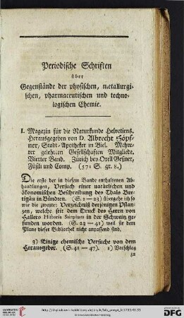 Periodische Schriften