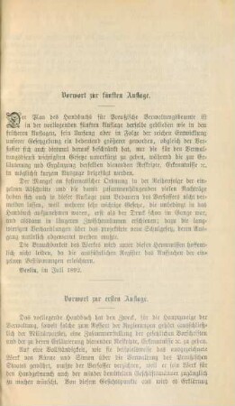 Vorwort zur fünften Auflage ...