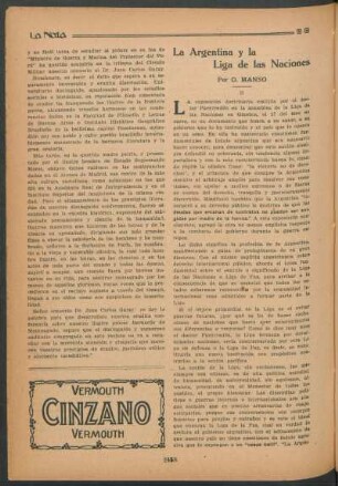 La Argentina y la Liga de las Naciones