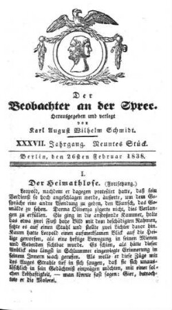 9. Stueck, 26. Februar 1838
