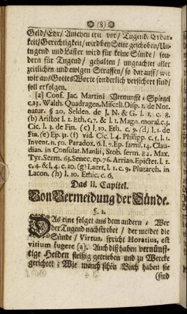 Das II. Capitel. Von Vermeidung der Sünde