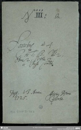 Sanctus - Mus.2358-D-32b : S, Coro, orch - a; ZWV Z 35