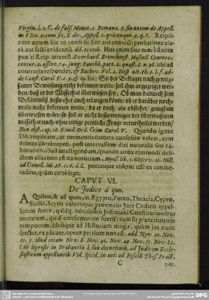 Caput VI. De Judice a quo