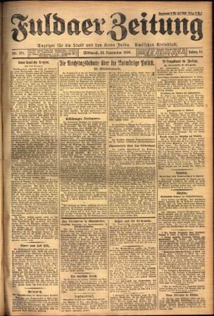 Ausgabe vom Mittwoch, den 24. November 1926.