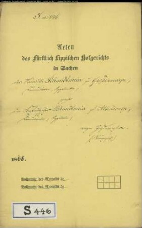Schmidtmeier, Heinrich in Großenmarpe gegen Forstaufseher Schmidtmeier in Altendonop - Jagdexzess