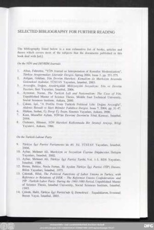 Selected Bibliography For Further Reading
